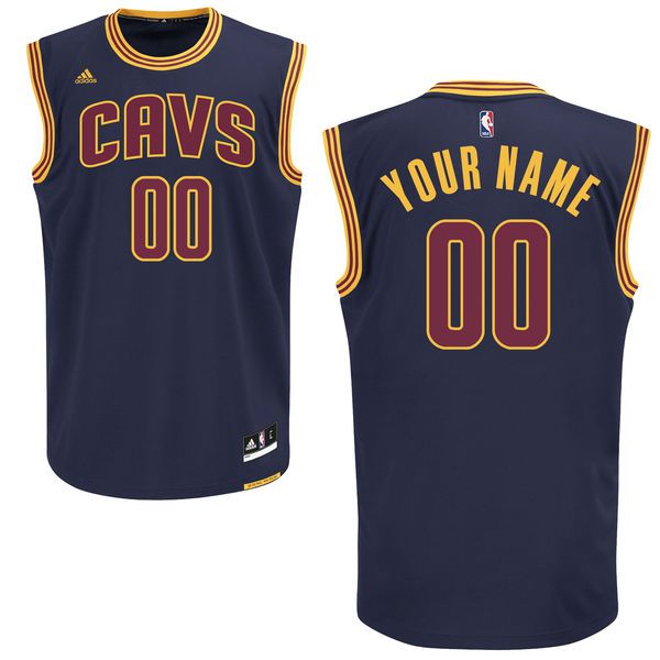 Adidas Cleveland Cavaliers Men Custom Alternate Navy Blue NBA Jersey